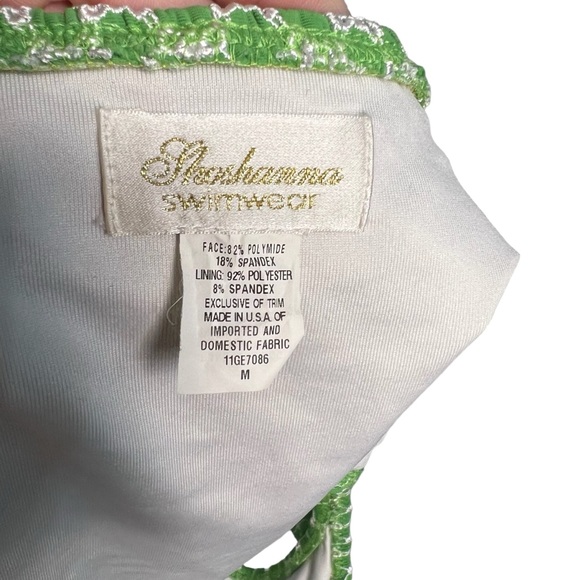 Shoshanna Swimwear Green Eyelet Embroidered Scalloped Bikini S/M - Picture 6 of 9